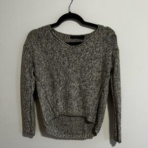 Knit sweater with elbow pads